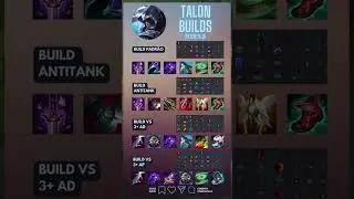 BUILDS DO TALON MID! #talon #midlane #lolbrasil #lolbr #midlaner #aram #arcane #riotgames #lolbuilds
