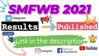 SMFWB 2021 RANK LIST PUBLISHED || LINK IN THE DESCRIBTION BOX