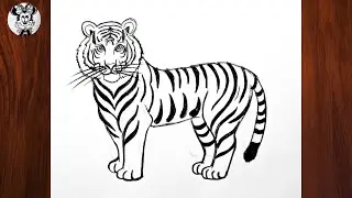 How to draw Tiger 🐅 step by step | Tiger Drawing 🐯 for beginners | Easy Drawing