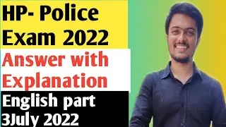 HP Police Exam Answer Key // Hp Police Constable Answer Key// HP Police Exam 2022 Question Paper