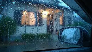 Soothing Nice Rain in Car | Heavy Raindrops for Sleep, Study Focus, Relax and Quiet Ambience