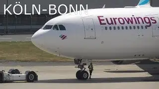 EUROWINGS Airbus A330-200 (D-AXGC) Arrival And Departure At K&ouml;ln Bonn Airport (EDDK)