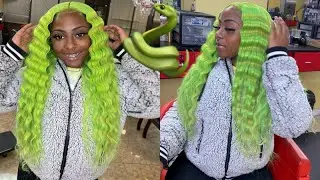 Слизистые зелёные волосы 🐍 | Клей для кружева | Isee Hair AliExpress