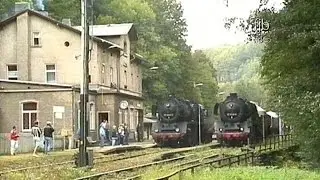 Dampfzüge mit  50 3616 u. 50 3648 zum 100jährigen Jubiläum des Bw Chemnitz-Hilbersdorf