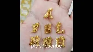 Gold letter pendant design/gold letter pendant/gold pendant