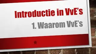 Introductie in VvE's : Waarom een VvE ?