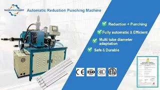 Fully Automatic Diameter reduction punching machine#reduceing#آلة ثقب تقليل القطر التلقائي بالكامل