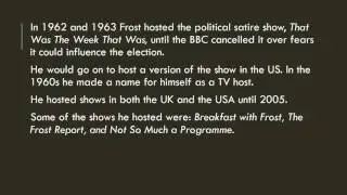 Sir David Frost Presentation