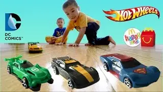 Mc Donald's HOT WHEELS 2016 Happy Meal Toys | DC COMIC SUPER HEROES  Lucas & Ryan | LRH & Toyz