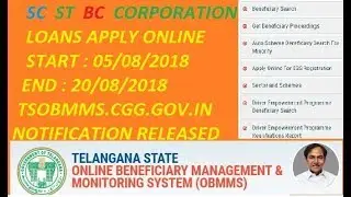 how to apply SC CORPORATION || TS OBMMS || new released notification 2018 ||