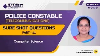 POLICE CONSTABLE TELECOMMUNICATION|SURE SHOT QUESTIONS DISCUSSION SERIES | PART 11 -COMPUTER SCIENCE