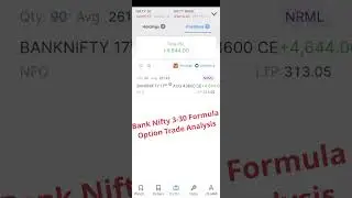 banknifty 3-30 formula option trade analysis #stockmarket #optiontrading #banknifty
