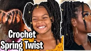 CROCHET SPRING TWIST PROTECTIVE STYLE | FREETRESS BRAID FOR KIDS