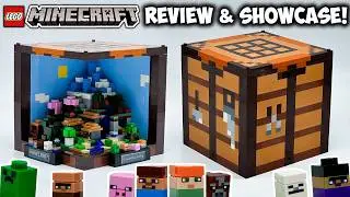 Lego Minecraft The Crafting Table 15th Anniversary Set EARLY Showcase & Review! 21265
