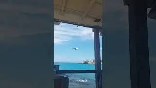 Maho Beach St. Maarten &ndash; Heart-Stopping Low Landing Compilation #mahobeach #airplane #shorts