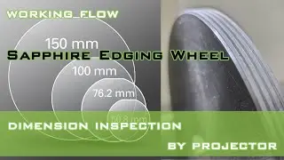 Sapphire wafers edge grinding wheel dimension inspection by projector - forturetools working flow