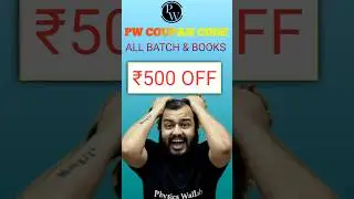 PW COUPON CODE - All Batch & PW Store 2026। pw coupon code ₹500 off 2025।#pwcouponcode #shorts #pw