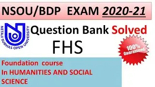 BDP FHS Question Bank Answer  II NSOU BDP all foundation course solve