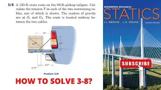 3-8 meriam and kraige statics chapter 3 | meriam and kraige