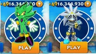 Sonic Dash - Vector Dash VS Sir Silver Sonic _ Movie Sonic vs All Bosses Zazz Eggman
