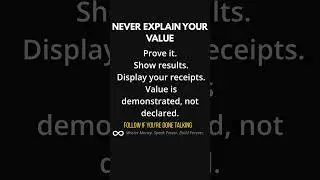 Confidence is silent.Evidence is loud.#showyourwork #valuebasedliving #authoritybuilding