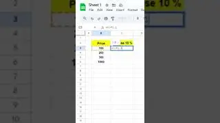 How to Calculate Percentage Increase in google sheets