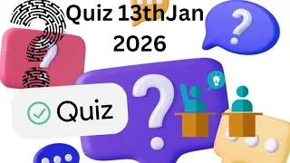 🔴✅ Quiz /MCQ'S 13th Jan 2026||Most Important Questions||📚