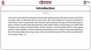 M-11.Basic preparatory procedure of meat -1: Curing and smoking