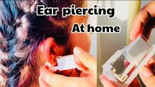 Ear piercing at home/ How my daughters pierced their ears? Amazon ear piercing kit