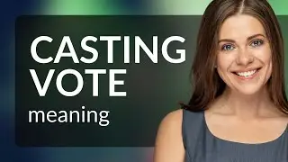Casting vote | definition of CASTING VOTE