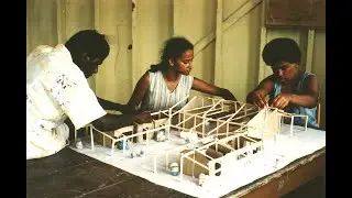 Self help housing on Moa Island