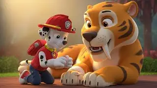 Marshall Helps a Sabertooth with an Ouchy Paw 🐯🔥 | PAW Patrol 3D Cartoon | 1 Hour Kids Compilation