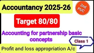 2nd puc accountancy target 80/80 live class 1 