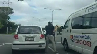 Road Rage 176 - Skater and car driver go at it