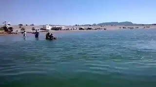 Jason G getting after it on a sit-down water ski!