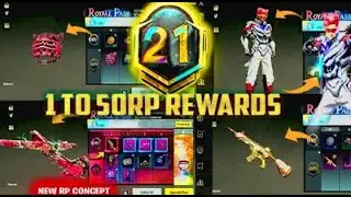 MONTH 21 ROYAL PASS // 1 TO 50 RP // M21 ROYAL PASS LEAKS (M21 ROYAL PASS REWARDS PUBG MOBILE/BGMI)