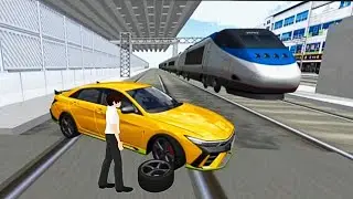CRAZY TRAIN CROSSING ACCIDENT in 3D Driving Class 2 | Yellow Sports Car Crash Gameplay |
