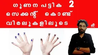 ഗുണന പട്ടിക 2 സെക്കന്റ് കൊണ്ട്  വിരലുകളിലൂടെ