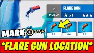 FLARE GUN Locations & Mark an ENEMY PLAYER using a Flare Gun (Fortnite)