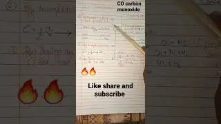 🔥🔥😱P block class 11 -CO carbon monoxide in 60 sec  #shorts #pblock