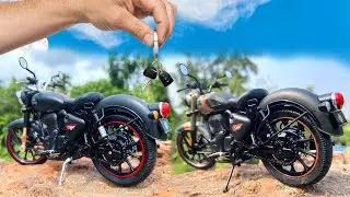 Unboxing of  ROYAL ENFIELD J1A Matt Black | Royal Enfield Classic 350 Gun Grey | Scale 1:12 Model 🤩⚡