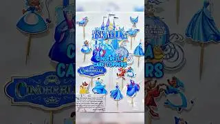 Cinderella Paper Cake Toppers! | narizabeybe❥ #ytshorts #papercraft