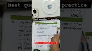 daily MCQ PRACTICE #NEET #pavan #aiims