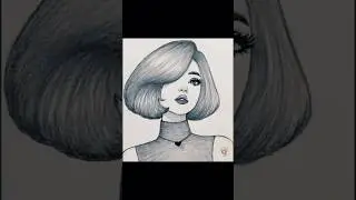 Easy Beautiful Girl Drawing Trick 😱😱 #drawing #girldrawing #art #girlillustration#sketch#edit#shorts