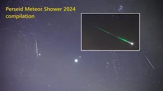 Perseid Meteor Shower 2024 - compilation. Perseids with Aurora Borealis and Mars-Jupiter Conjunction