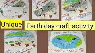 Unique Earth day craft activity for kids| Earth day, Environment day drawing and craft project idea