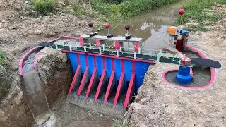 Build mini hydropower on a small stream with a powerful unit