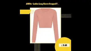 AWDis - Ladies Long Sleeve Cropped T-Shirt