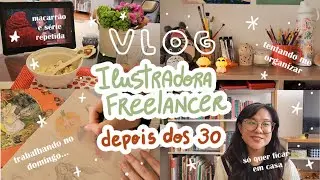 Vlog: Domingo de ilustradora freelancer ☕🎨 | Organiza&ccedil;&atilde;o, criatividade e trabalho