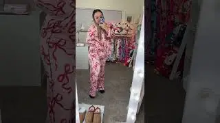 💫🎆Sweet Dreams: The Ultimate Bow Print Satin Pajama Set for Your Wish List | Sthcute
